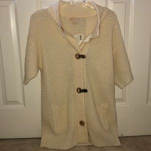 New cream Michael Kors cardigan. Size large